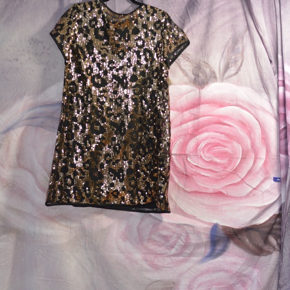 Lepoard Sequin Dress Size SZ XL - Picture 1 of 3